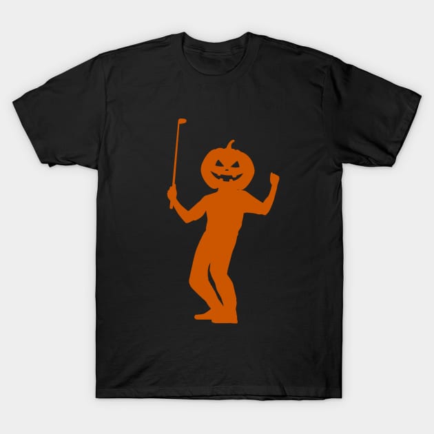 Halloween Golf Spooky Pumpkin T-Shirt by Piggy Boxer